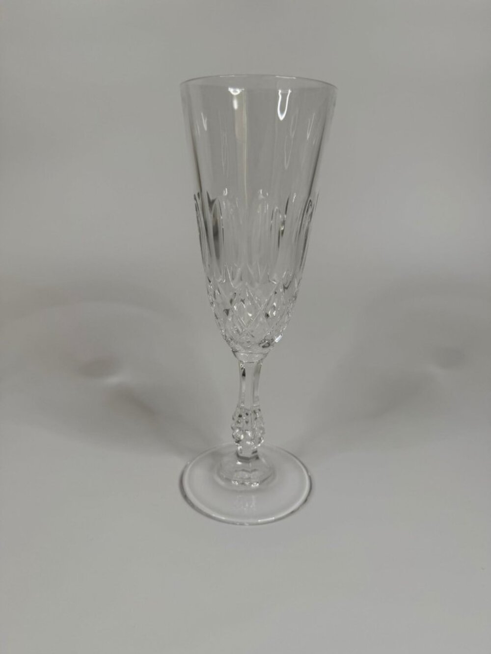 Vintage Royal Crystal Rock Linea Medici Crystal Champagne Glass, 7.25"